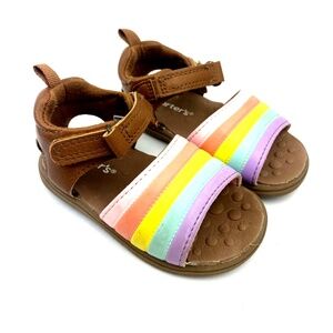 Carter's Baby Sandals Size 4 Girls Shoes Adjustable Strap Multicolor Children